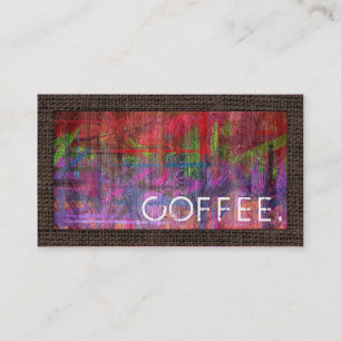 Loyalty Coffee Punch Retro Colour Wood Look #4 Card