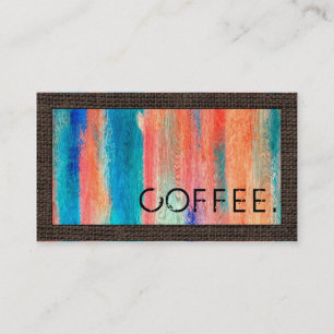 Loyalty Coffee Punch Retro Colour Wood Look #8 Card
