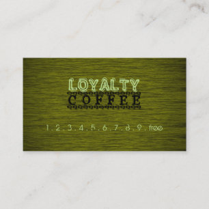 Loyalty Coffee Punch Wood Look #6 Card