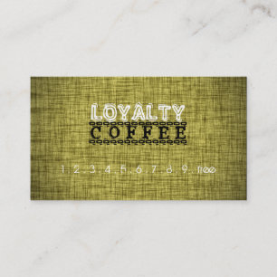Loyalty Coffee Punch Wood Look #8 Card