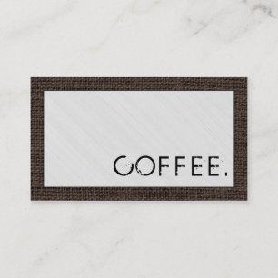 Loyalty Coffee Punch Wood Look Modern Burlap #10 Card
