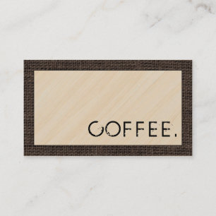 Loyalty Coffee Punch Wood Look Modern Burlap #2 Card
