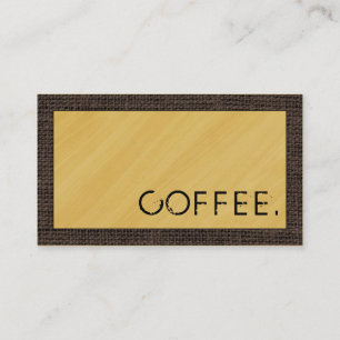Loyalty Coffee Punch Wood Look Modern Burlap #6 Card