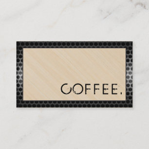 Loyalty Coffee Punch Wood Look Modern Metal #12 Card