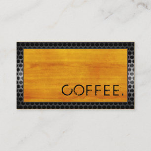 Loyalty Coffee Punch Wood Look Modern Metal #6 Card