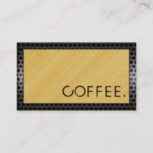 Loyalty Coffee Punch Wood Look Modern Metal #8 Card