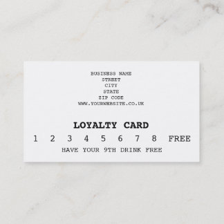 Loyalty Coffee Shop Card with Bean Logo