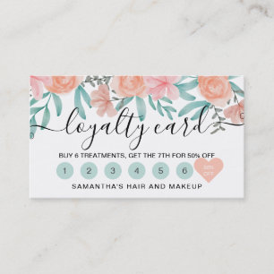 Loyalty corl peach floral watercolor heart script
