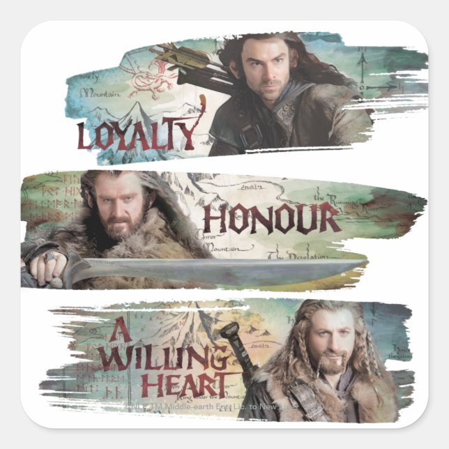Loyalty, Honor, A Willing Heart Square Sticker (Front)
