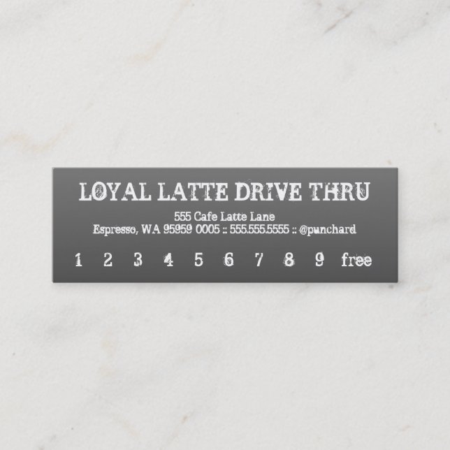 Loyalty Latte Drive-Thru Broken Card (Front)