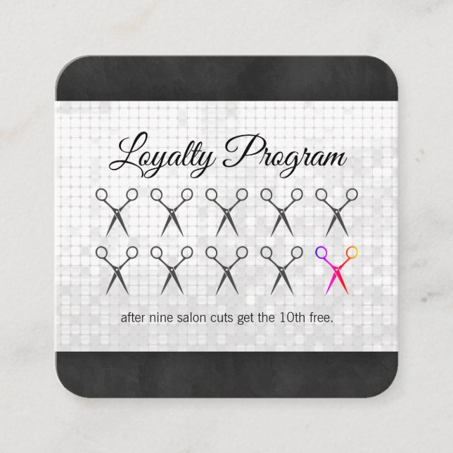 Loyalty Program / Sequin / Stylist Slate Trim Card (Front)