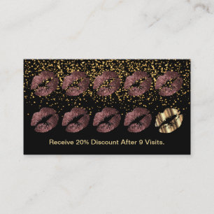 Loyalty Punch Card - Dark Dusty Rose Glitter