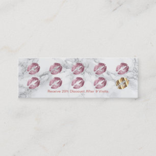 Loyalty Punch Card - Rose Glitter and Marble