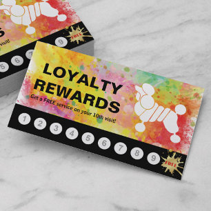 Loyalty Rewards Card Colourful Poodle Grooming