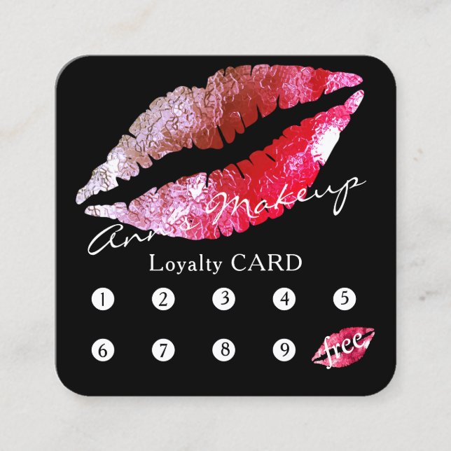 Loyalty square card makeup artist (Front)
