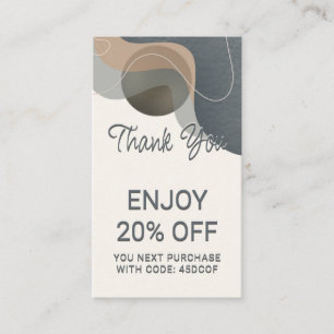 Loyalty Thank You Handmade Small Business Discount Card