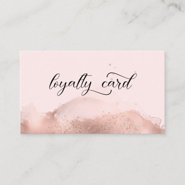 Loyalty Watercolor 5 Nails Lashes Business Card (Front)