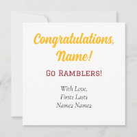 Loyola University Chicago Go Ramblers! Gift Tag