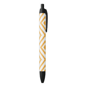 Lozenge shaped geometric pattern black ink pen