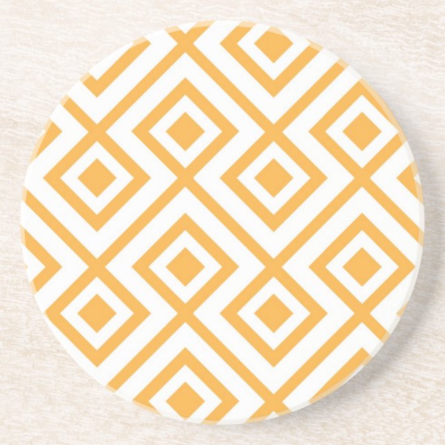Lozenge shaped geometric pattern coaster (Front)