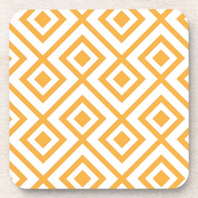 Lozenge shaped geometric pattern coaster (Front)