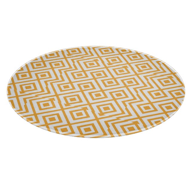 Lozenge shaped geometric pattern cutting board (Corner)