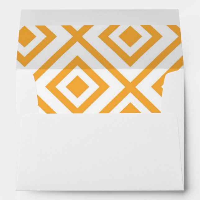 Lozenge shaped geometric pattern envelope (Back (Bottom))