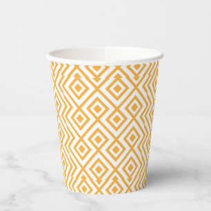 Lozenge shaped geometric pattern paper cups