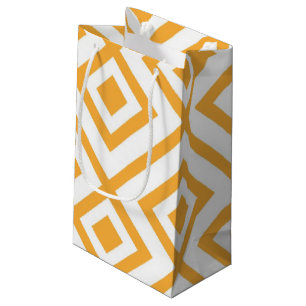 Lozenge shaped geometric pattern small gift bag