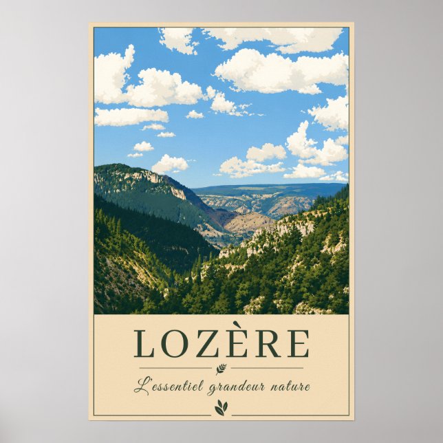 Lozère – Valleys – Vintage Travel Poster (Front)
