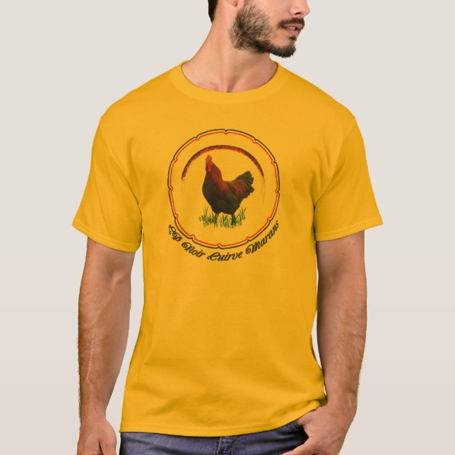 LP Mens French Black Copper Marans Tee (Front)