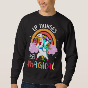 Lp Nurses  Rn Nursing Magical Unicorn Rainbow Sweatshirt