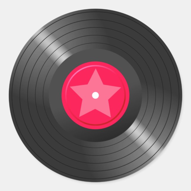 LP Record02 Classic Round Sticker (Front)