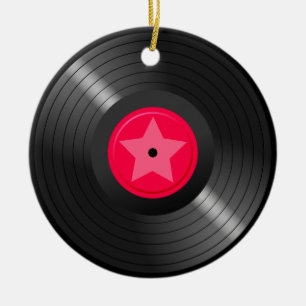 LP Record Ceramic Tree Decoration