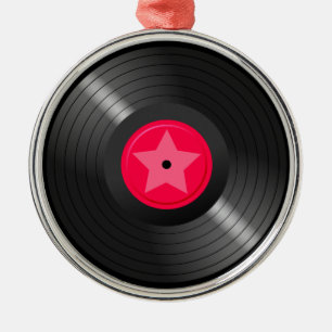 LP Record Metal Ornament