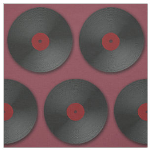 LP Records Pattern Fabric