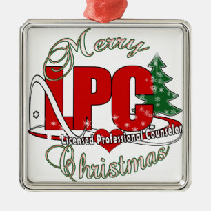 LPC CHRISTMAS  Licensed Professional Counsellor Metal Ornament
