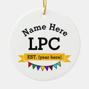 LPC Gift Licensed Professional Counsellor Ceramic Ornament
