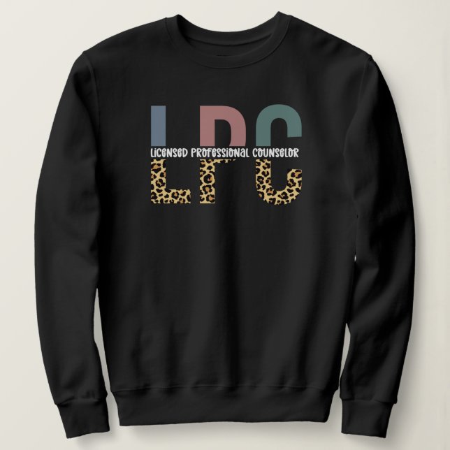 LPC Licensed Professional Counsellor Gift Sweatshirt (Design Front)