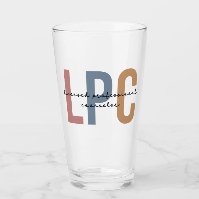 LPC Licensed Professional Counsellor Glass (Front)