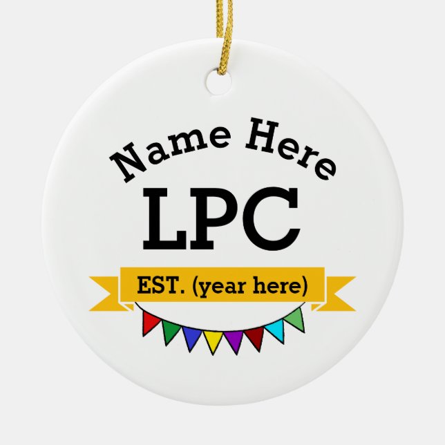LPC Ornament Licensed Professional Counsellor Gift (Front)