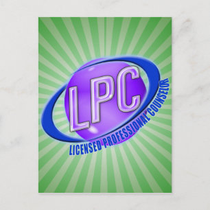 LPC SWOOSH LOGO LICENSED PROFESSIONAL COUNSELOR POSTCARD
