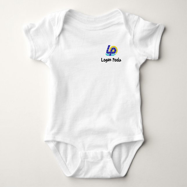 lplogo, Logan Pools Baby Bodysuit (Front)