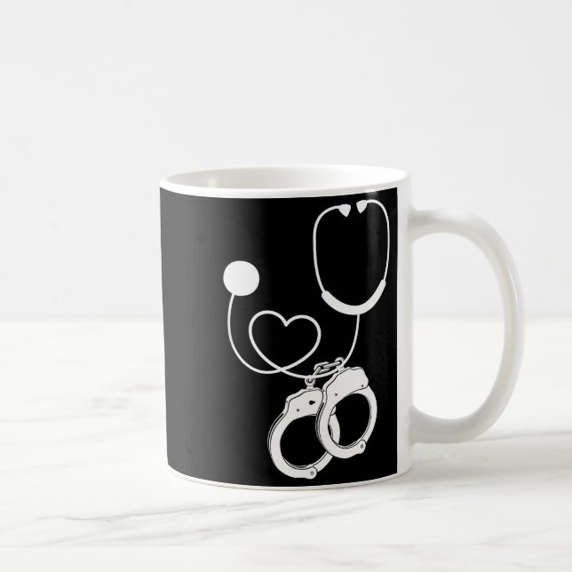 Lpn Correctional Nurse Nursing Stethoscope Officer Coffee Mug (Right)