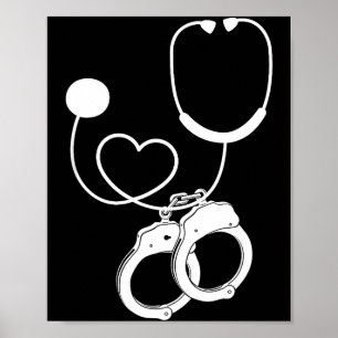 Lpn Correctional Nurse Nursing Stethoscope Officer Poster
