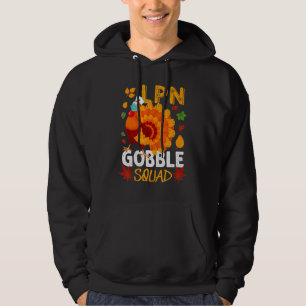LPN Gobble Squad Masked Turkey Practical Nurse Tha Hoodie