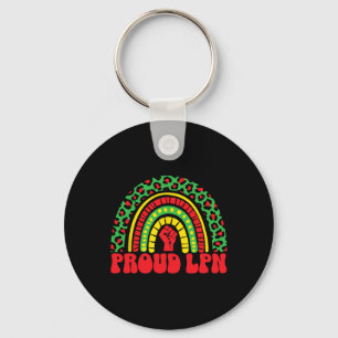 Lpn Licensed Practical Nurse Afro Women Black Hist Key Ring