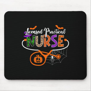 Lpn Licensed Practical Nurse Halloween Stethoscope Mouse Pad