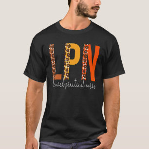 LPN Licensed Practical Nurse Leopard Fall Autumn T-Shirt
