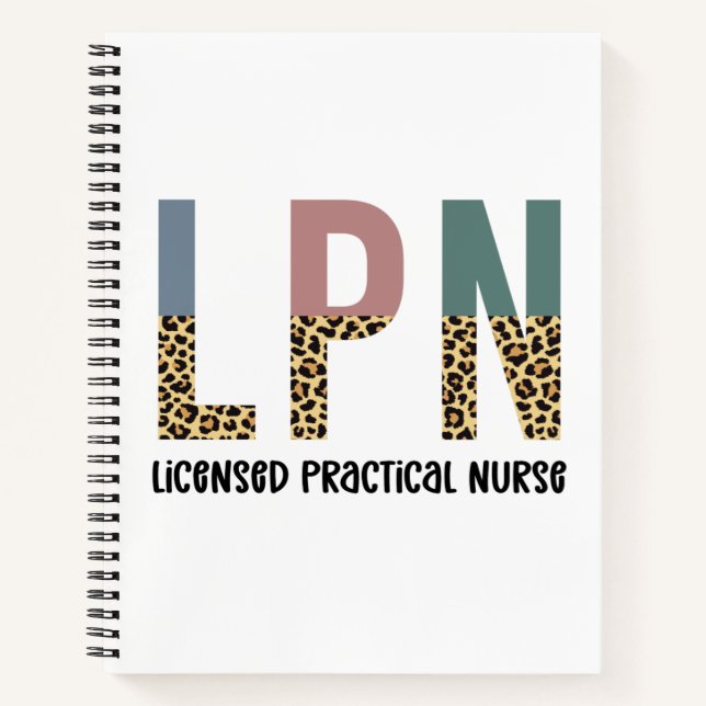 LPN Licensed Practical Nurse LPN Graduation Gift Notebook (Front)